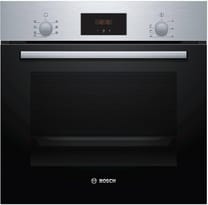 Bosch HBF133BR0 Serie 2 Einbau-Backofen, 60 x 60 cm, EcoClean Direct Reinigungshilfe, 3D Heißluft Backen auf 3 Ebenen, LED-Display, Schnellaufheizung