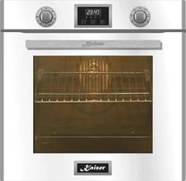 Kaiser Einbau Backofen 60 cm EH 6326 Weiß Glas, Multi 10 Funktionen, Elektrobackofen, Heißluft, Grill, Intelligent System, LED Display, Metallknebel, Katalytische Selbstreinigung, Autark, 79L
